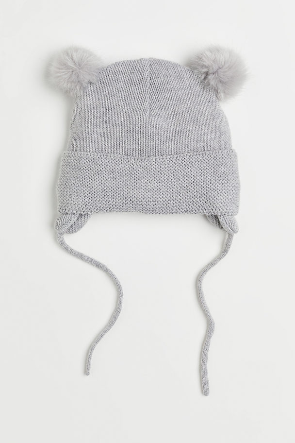 H&M Fleece-lined Hat Light Grey