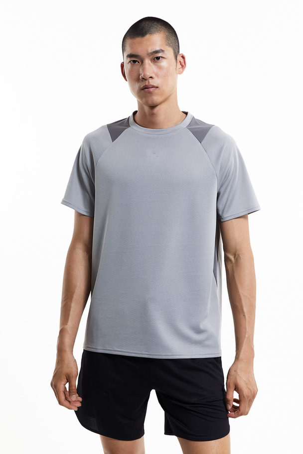 H&M DryMove™ Sportshirt Grau/Blockfarben