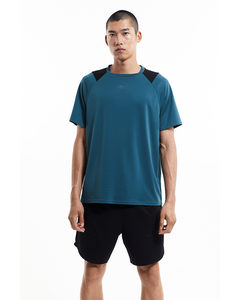 DryMove™ Sportshirt Blaugrün/Blockfarben