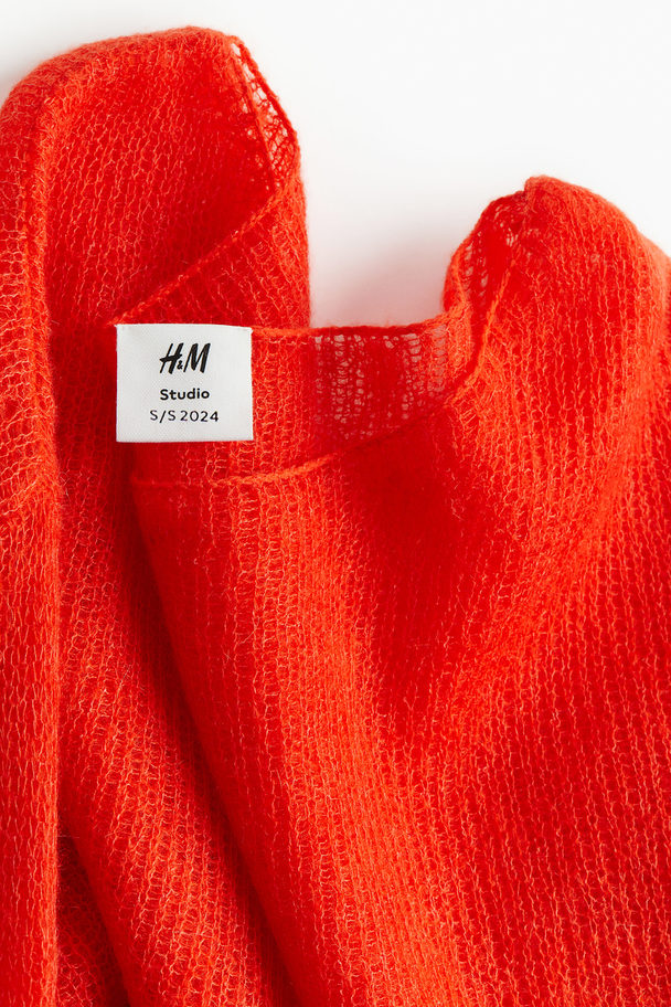H&M Skir Tröja I Mohairmix Orange