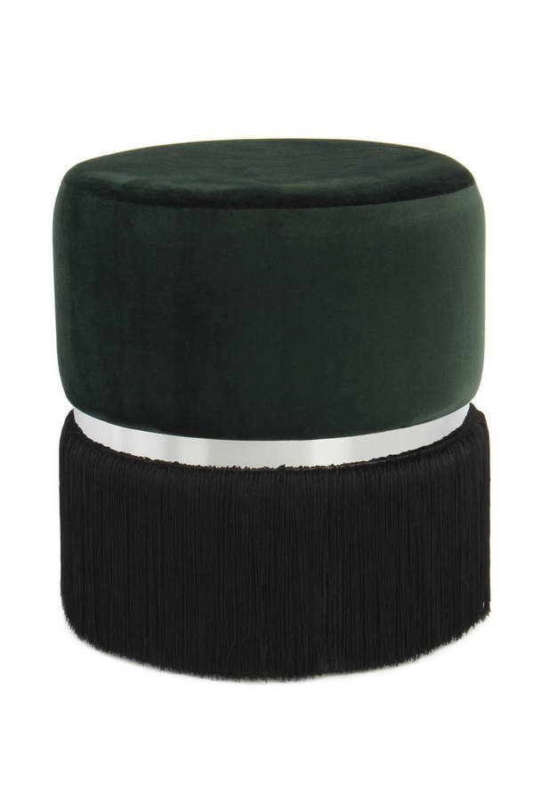 360Living Stool Rebecca 825 dark green / black / silver