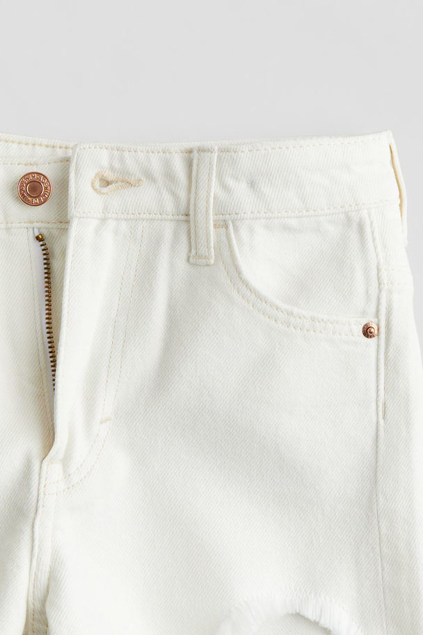 H&M Denim Shorts White