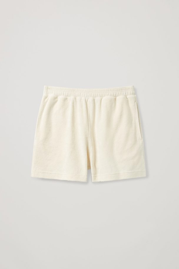COS Towelling Shorts White