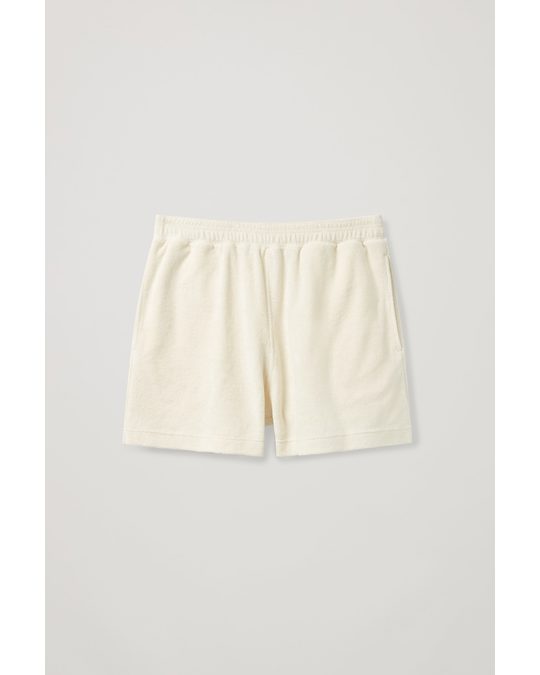 COS Towelling Shorts White