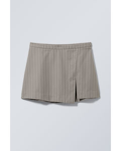 Mel Pinstripe Mini Skirt Dusty Grey