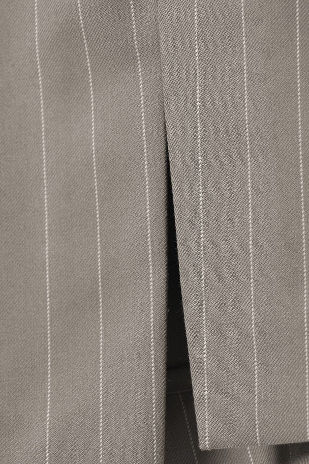 Weekday Mel Pinstripe Mini Skirt Dusty Grey
