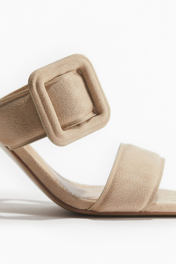 H&M Sandaler Med Spenne Beige