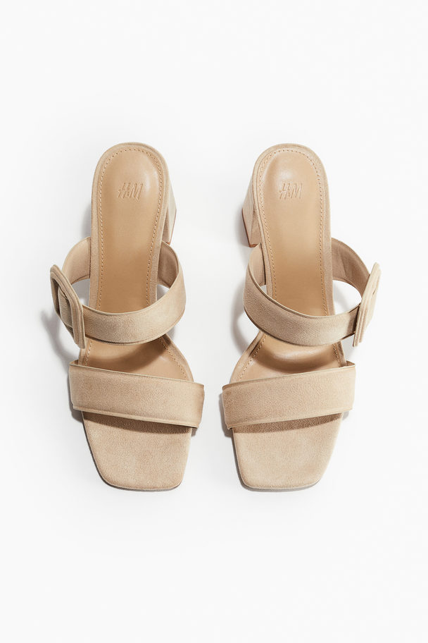 H&M Sandaler Med Spenne Beige