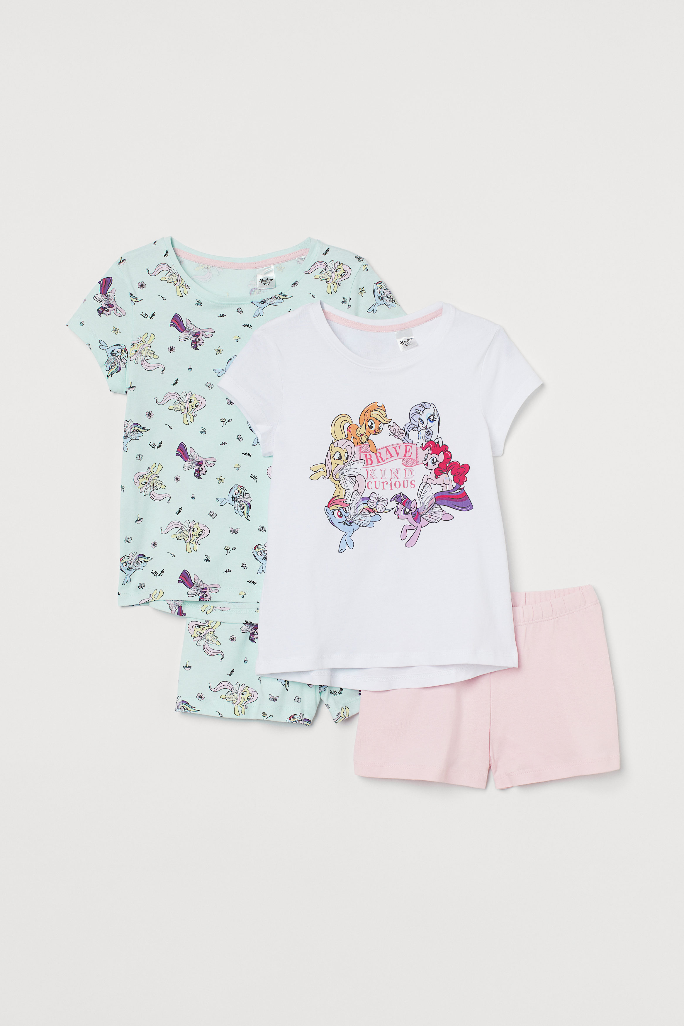 Kinder 2er-Pack Baumwollschlafanzüge mit Print H&M Jungen Kleidung Nachtwäsche Schlafanzüge 
