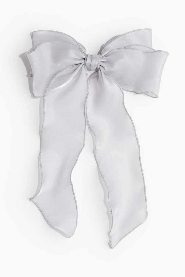 H&M Bow-decorated Hair Clip Light Grey