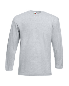 Fruit Of The Loom Mens Valueweight Crew Neck Long Sleeve T-shirt