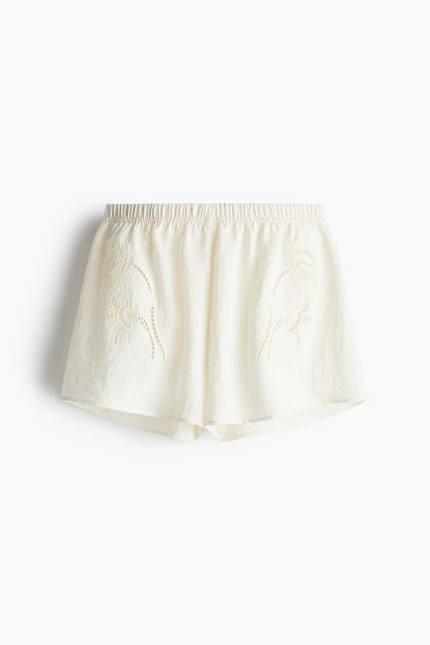 H&M Strandshorts I Engelsk Blonde Cream