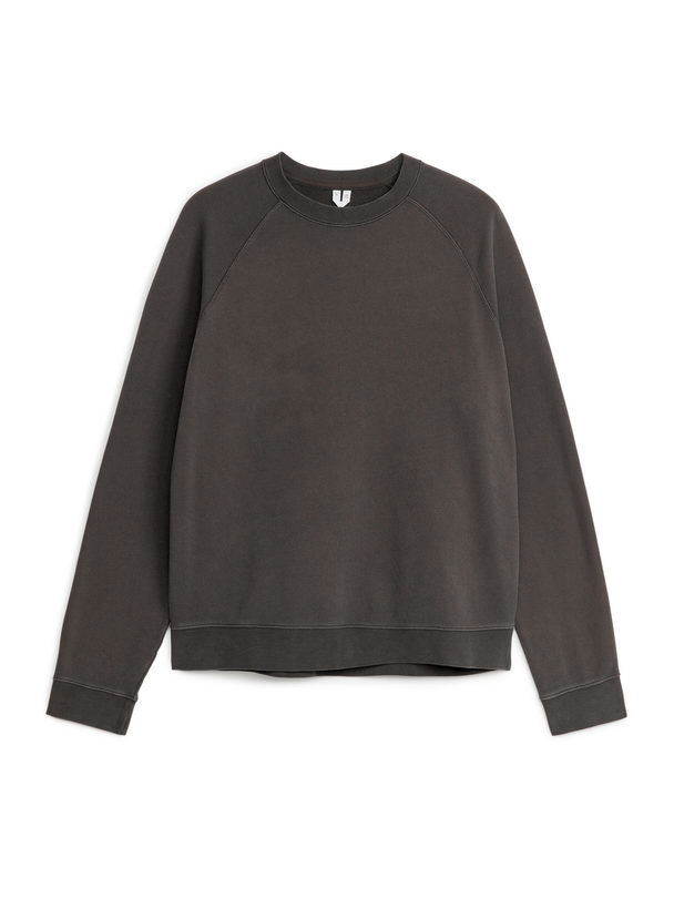 ARKET Active Garment Dyed Sweatshirt Mörkbrun