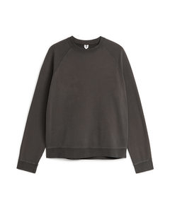 Active Garment-dyed Sweatshirt Dark Brown