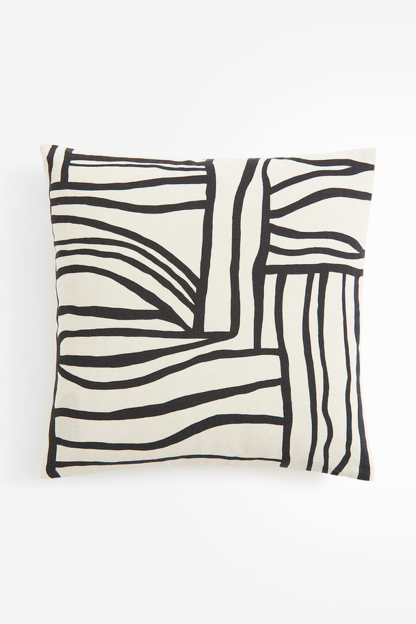 H&M HOME Patterned Cushion Cover Anthracite Grey/patterned