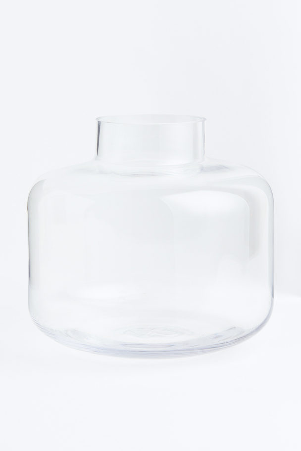 H&M HOME Large Glass Vase Clear Glass
