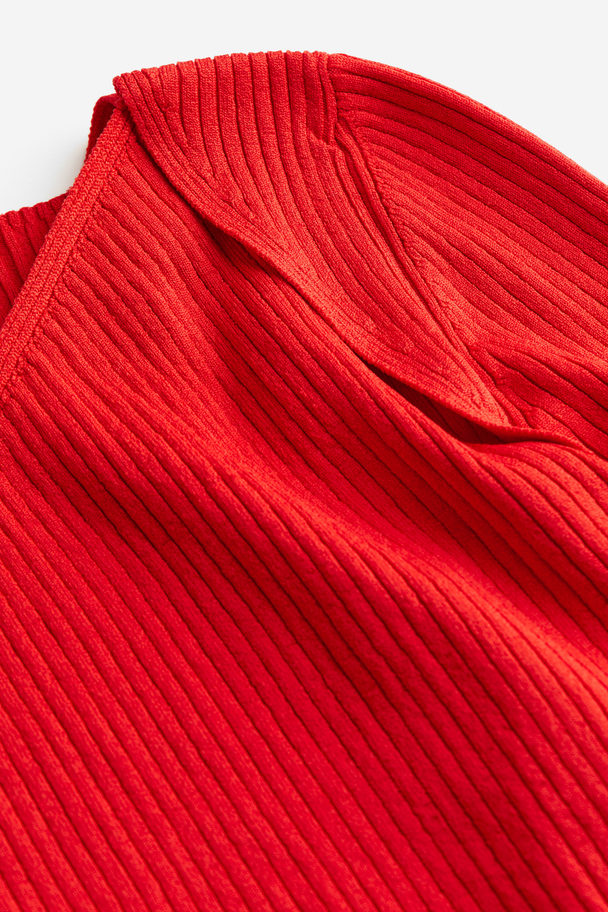 H&M Trøje Med Asymmetrisk Halsudskæring Rød