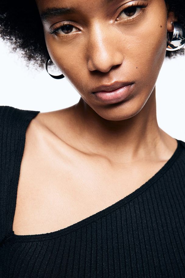 H&M Trui Met Asymmetrische Hals Zwart
