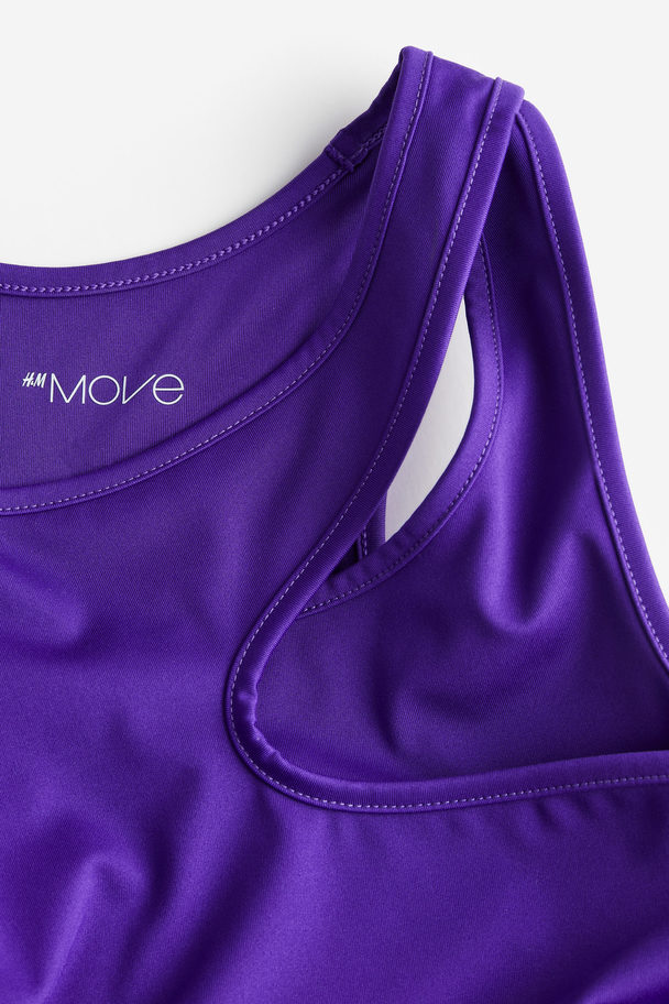 H&M Drymove™ Medium Support Sports Bra Dark Purple