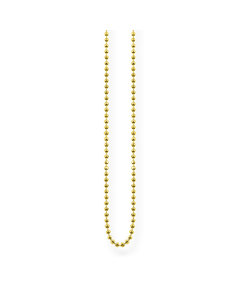 Ball Chain 925 Sterling Silver; 18k Yellow Gold Plating