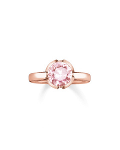 Solitaire Ring Signature Line Pink Small 925 Sterling Silver, 18k Rose Gold Plating