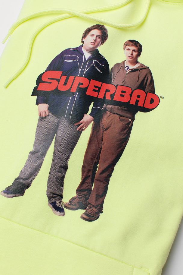 H&M Kapuzenshirt Neongrün/Superbad