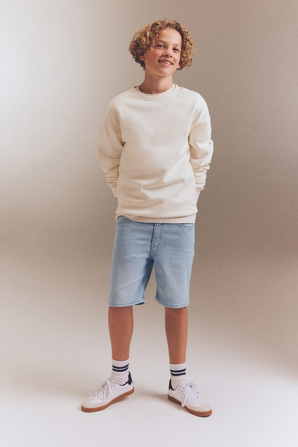 H&M Super Soft Shorts I Denim Lys Denimblå