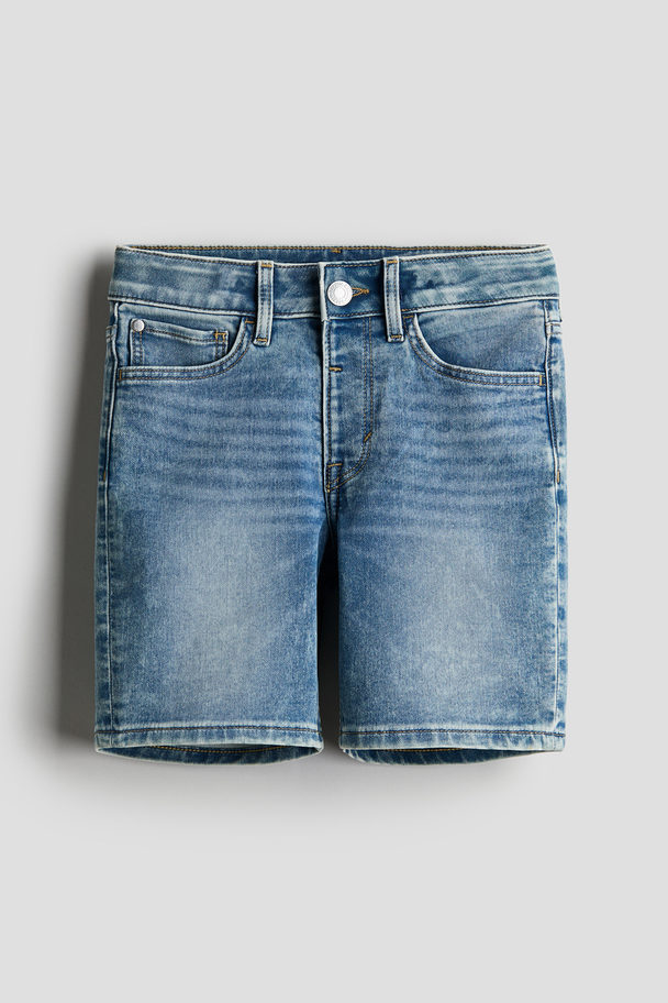 H&M Super Soft Denim Shorts Denim Blue