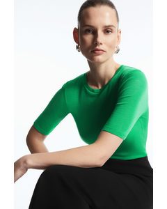 Slim-fit Wool T-shirt Bright Green