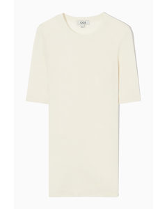 Slim-fit Wool T-shirt White
