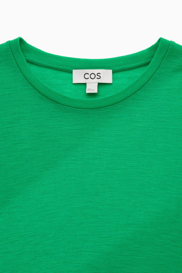 COS Slim-fit Wool T-shirt Bright Green