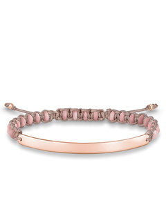 Bracelet Hot Pink 925 Sterling Silver; 18k Rose Gold Plating