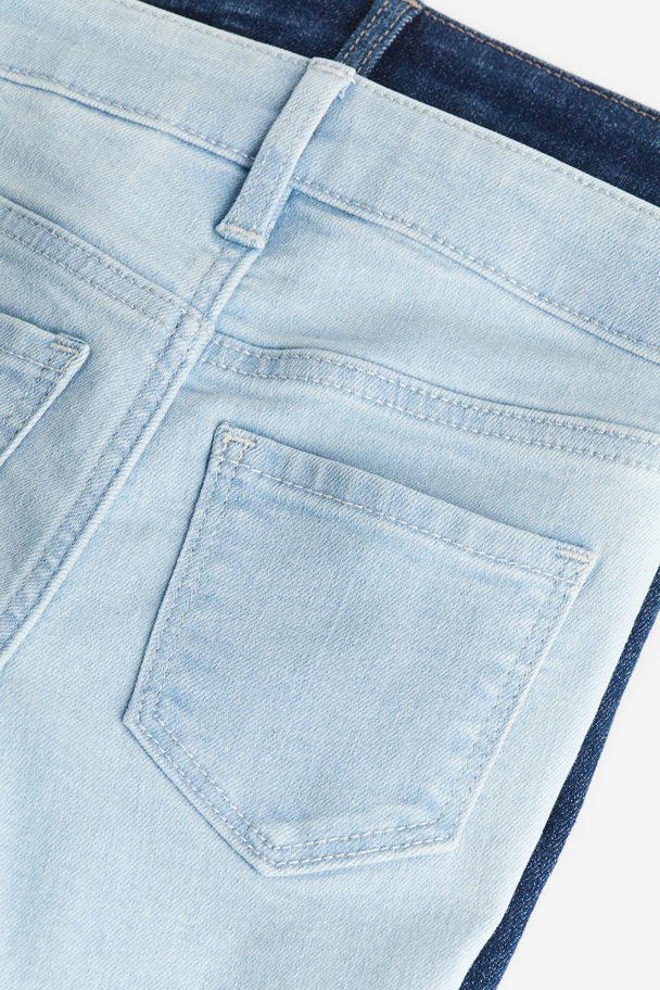 H&M 2-pack Skinny Fit Jeans Denim Blue/pale Denim Blue