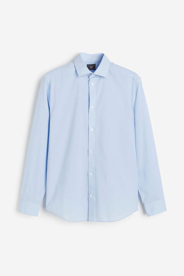 H&M Coolmax®-overhemd - Regular Fit Lichtblauw