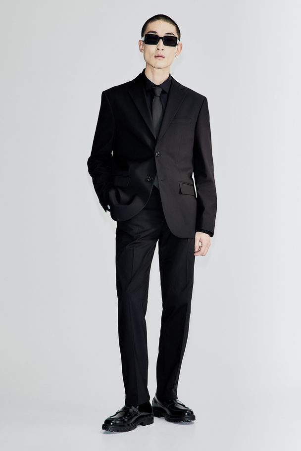 H&M Coolmax®-overhemd - Regular Fit Zwart