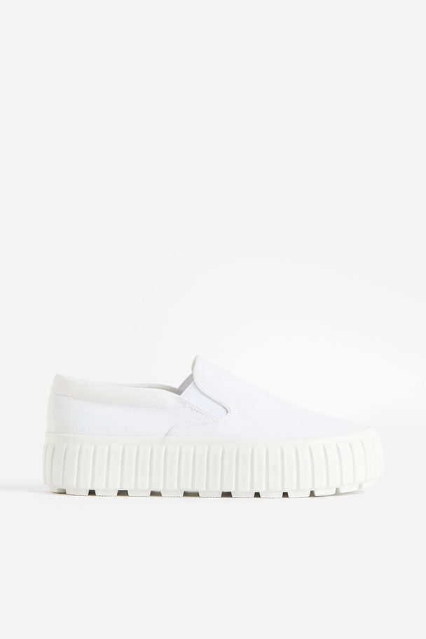 H&M Slip On-sneakers I Canvas Hvid