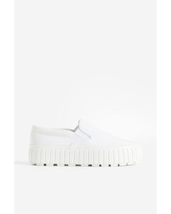 Slip-on Sneaker aus Canvas Weiß