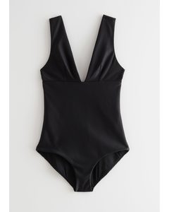 Textured Swimsuit Black