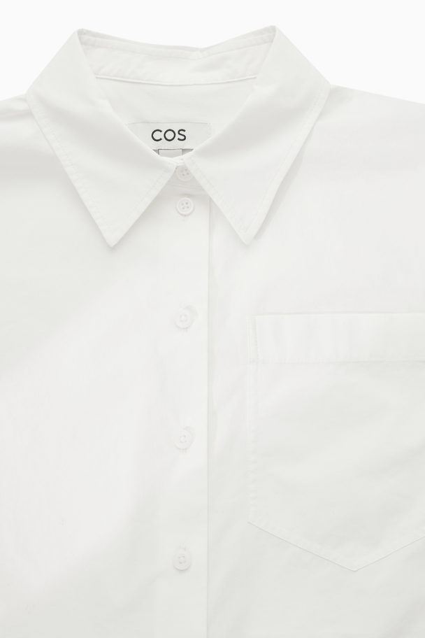 COS Cropped Poplin Shirt White