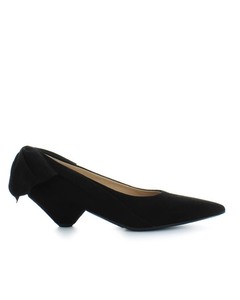 Ettore Lami Black Suede Pump With Bow
