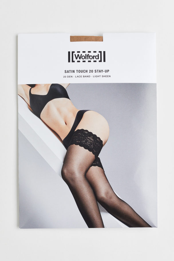 Wolford Satin Touch 20 Stay Up Caramel