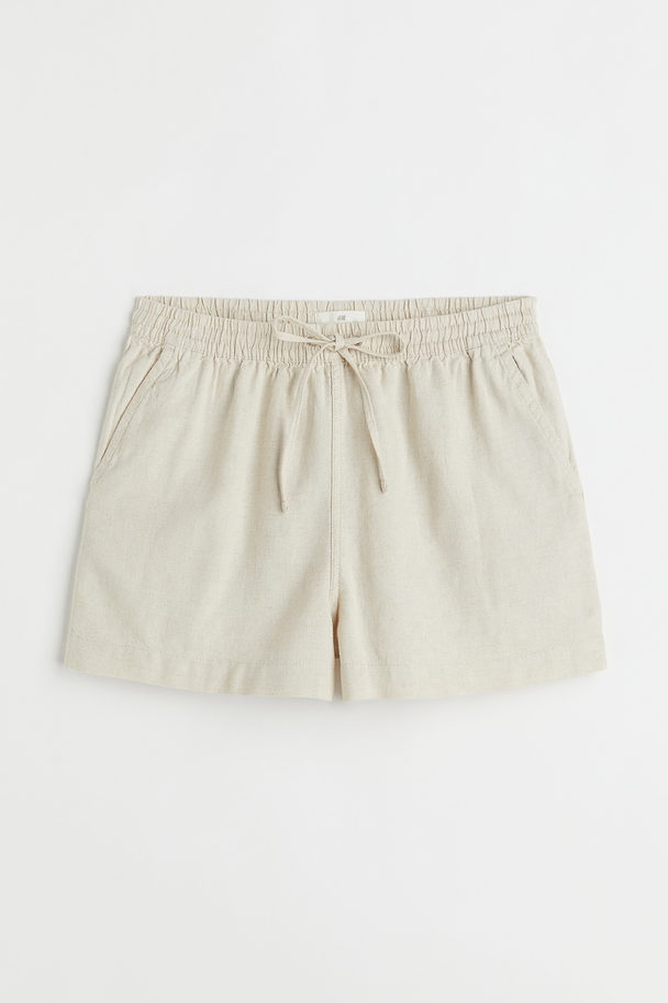 H&M Shorts aus Leinenmix Naturweiß