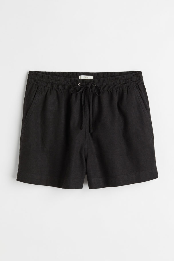 H&M Shorts aus Leinenmix Schwarz
