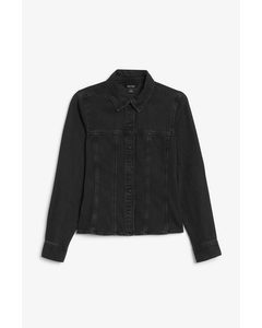 Hourglass Denim Shirt Black