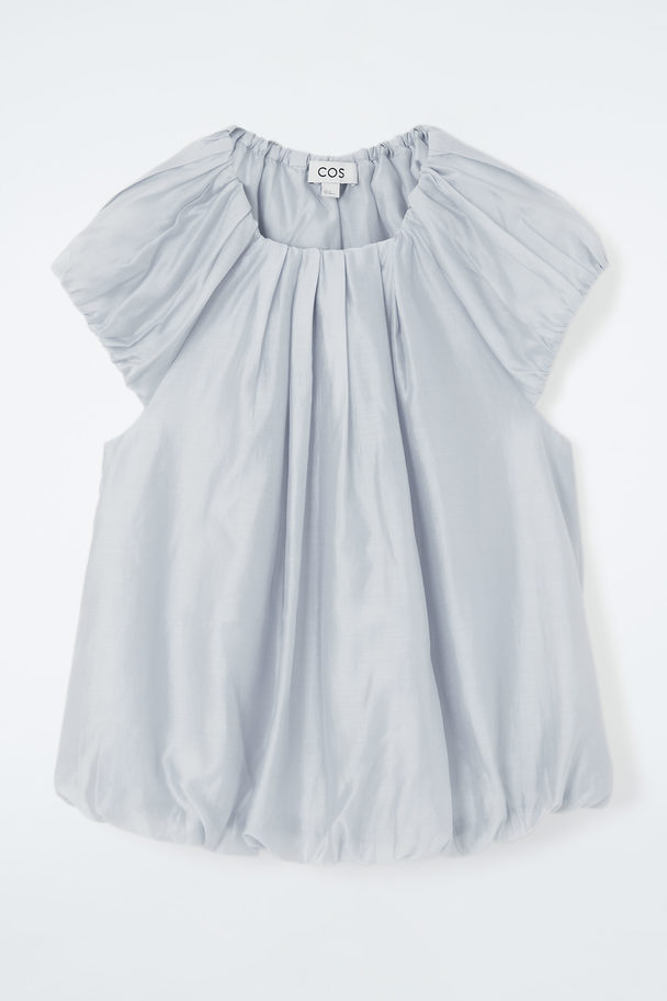 COS Voluminous Parachute Blouse Light Blue