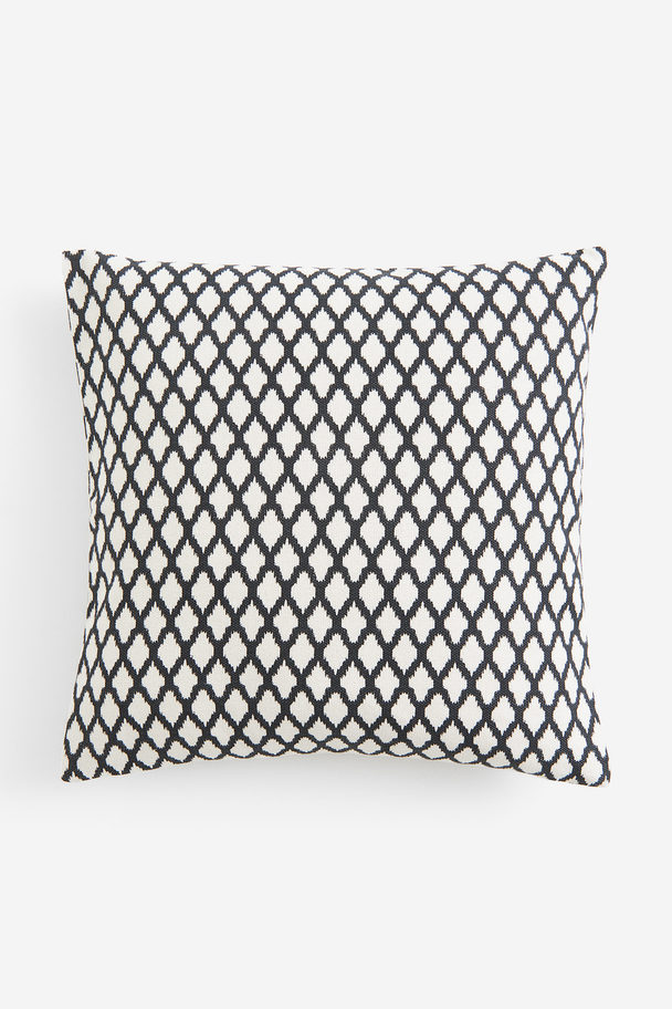 H&M HOME Patterned Cushion Cover Black/checked