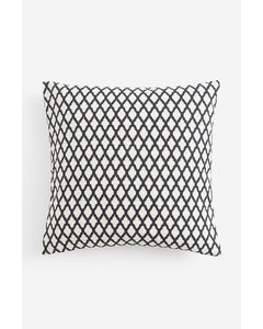 Patterned Cushion Cover Black/checked