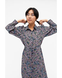 Button Up Midi Dress Floral Print