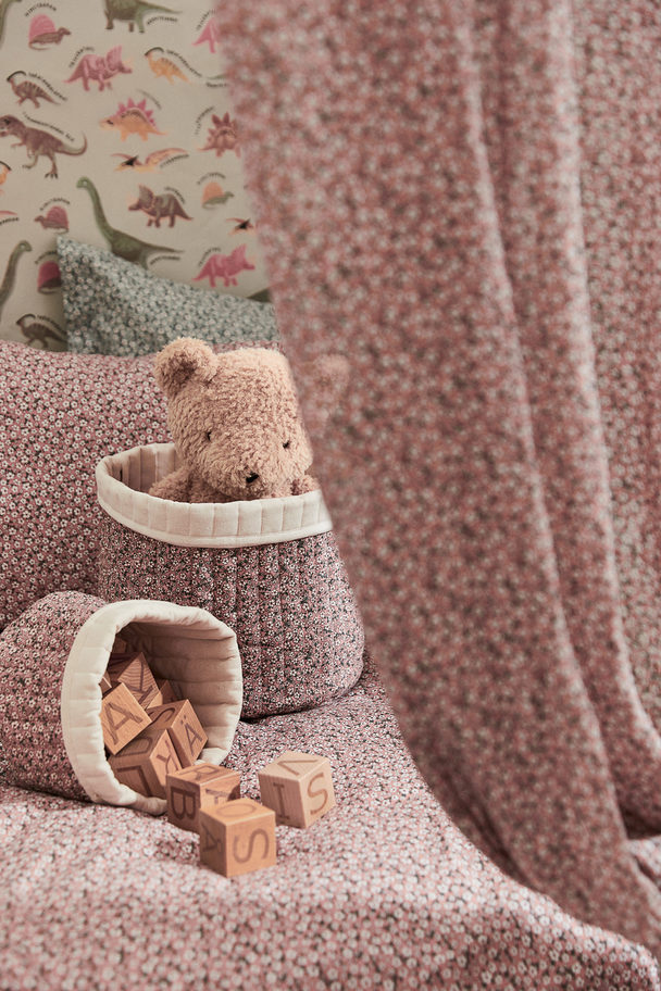 H&M HOME Quiltad Förvaringskorg Gammelrosa/småblommig