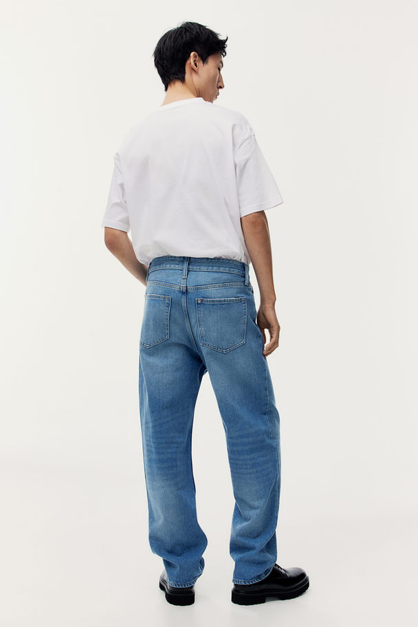 H&M Loose Jeans Helles Denimblau